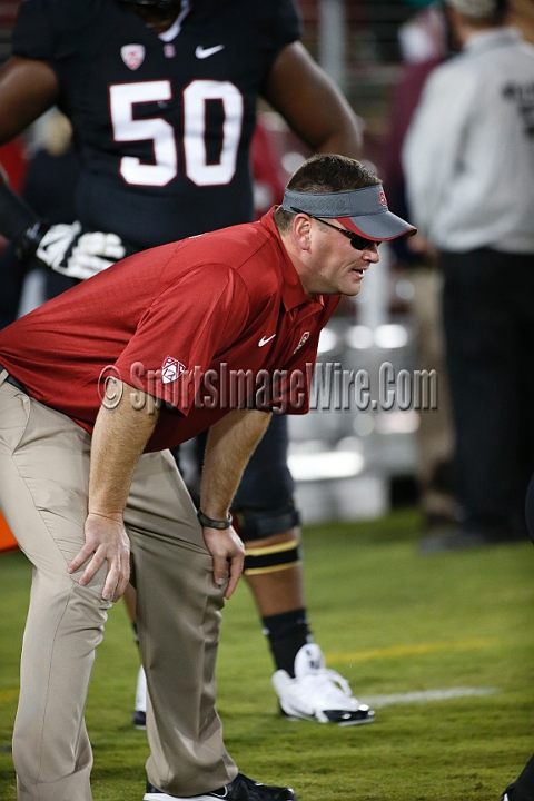 2013Stanford-Wash-043.JPG - Oct. 5, 2013; Stanford, CA, USA; Stanford Cardinal offensive coordinator Mike Bloomgren prior to game against the Washington Huskies at  Stanford Stadium. Stanford defeated Washington 31-28.